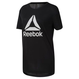 Reebok WOR Logo T Shirt Damen - Schwarz - DE 346-KMA